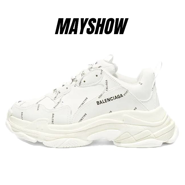 Balenciaga Triple S Allover Logo White -  536737 W2FA1 9010 - 1