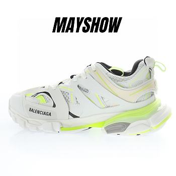 Balenciaga Track Worn Out In White Fluo Yellow - 542023W1GC39070