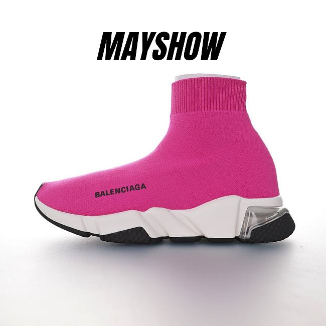 Balenciaga Speed Trainer Clear Sole Fuchsia -  607543 W05GG 5911 - 1