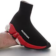 Balenciaga Speed Clear Sole Black Red - 607544W05GH1038 - 2