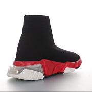 Balenciaga Speed Clear Sole Black Red - 607544W05GH1038 - 5