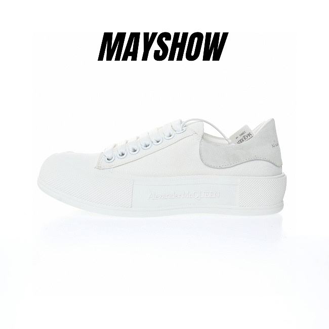 Alexander McQueen Deck Lace-up Plimsoll in White - 654594W4MV79000 - 1