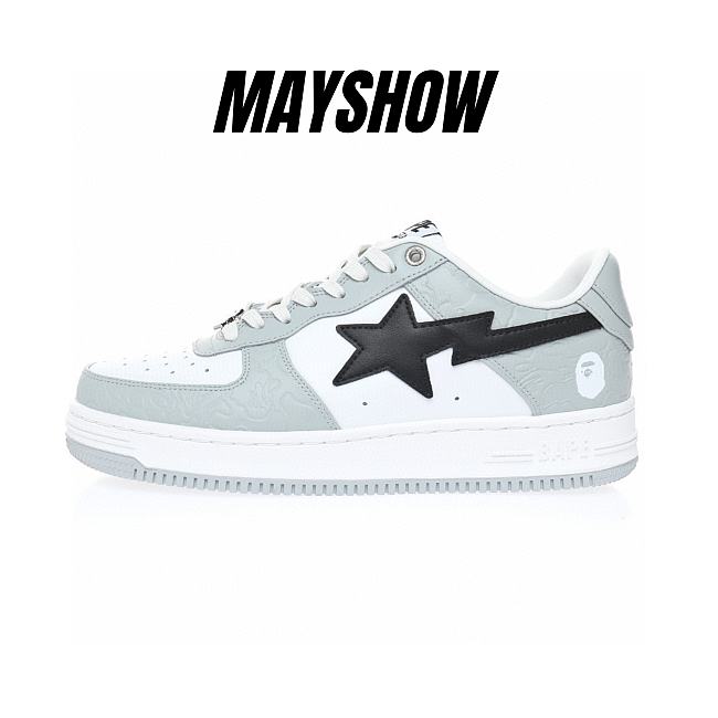 A Bathing Ape Bape Sta Low Grey Black - 1H70-291-002 - 1