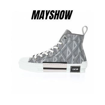 Dior B23 High Top Gray CD Diamond - 3SH118ZPP_H868