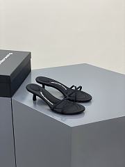  Alexander Wang dahlia 50 sandal in black satin lycra  - 4