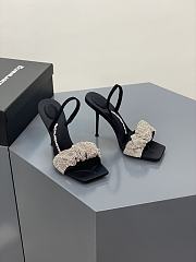 Alexander Wang julie 105 crystal scrunchie sandal in crystal - 3