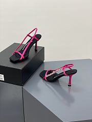 Alexander Wang ivy 85 diamante logo strap sandal pink satin - 3