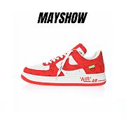 Louis Vuitton Nike Air Force 1 Low By Virgil Abloh Red AEU3BM16M692 - 1