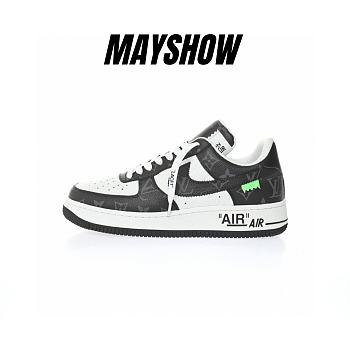 Louis Vuitton Nike Air Force 1 Low By Virgil Abloh Black White AEU3BM16M696