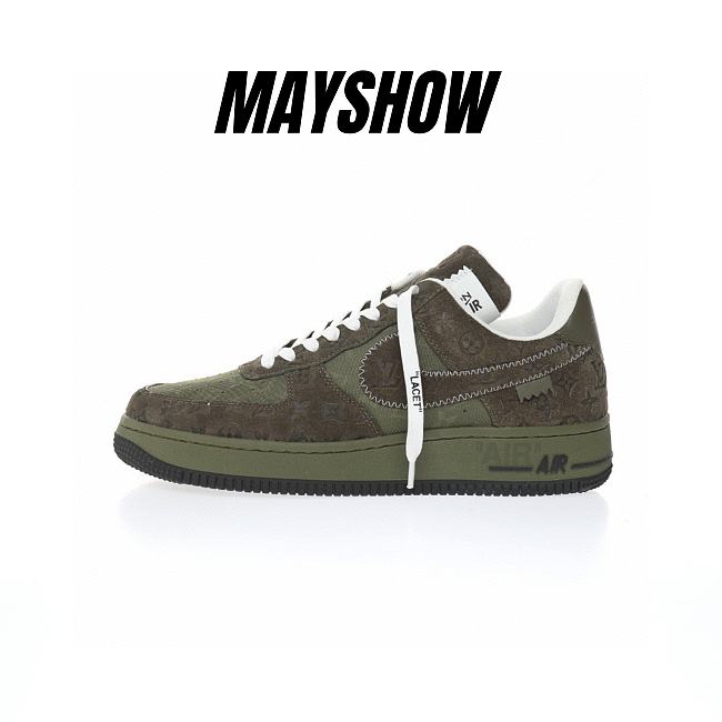 Louis Vuitton Nike Air Force 1 Low By Virgil Abloh Khaki AEU3BM16M697 - 1