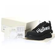 Alexander McQueen Tread Slick Low Lace Up Graffiti Black Black White - 682423WIABD1070 - 5