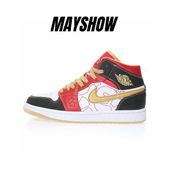 Air Jordan 1 Mid XQ White Black Sport Red - DV0576-176