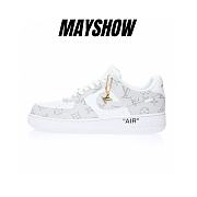 Louis Vuitton Nike Air Force 1 Low By Virgil Abloh Grey White LD4631-201 - 1