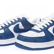 Louis Vuitton Nike Air Force 1 Low By Virgil Abloh Navy Blue AEU3BM16M693-MS0232 - 4