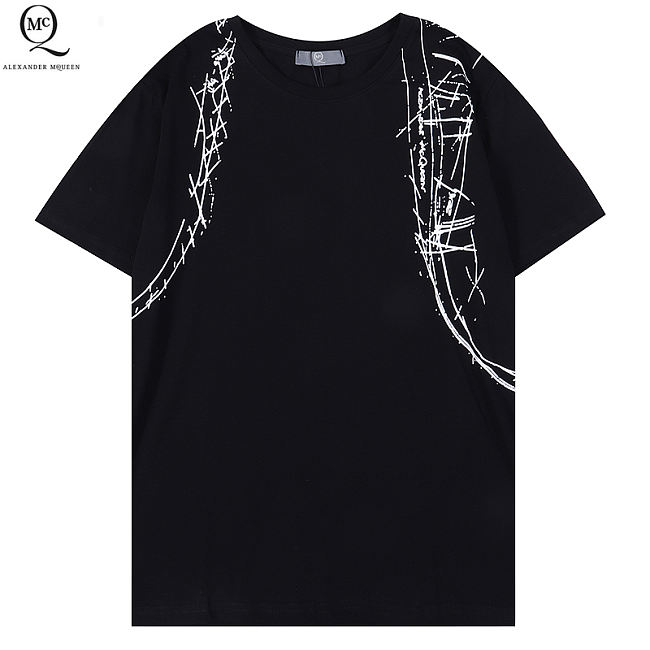 	 Alexander Mcqueen T-shirt Black SF056 SF0058 - 1