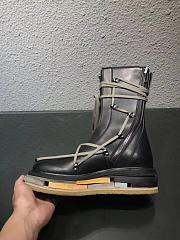 Rick Owens Glitter Lego Pentagram Leather Creeper Boots - 2