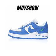 Louis Vuitton Nike Air Force 1 Low By Virgil Abloh Blue AEU3BM16M693-3308-4 - 1