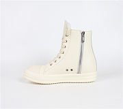 	 Rick Owens High Top Leather Sneakers White In White - 2