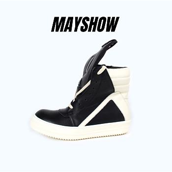 Rick Owens Geobasket High Top Black And Milk