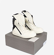 Rick Owens Geobasket High Top Milk And Black - 5