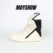 Rick Owens Geobasket High Top Milk And Black - 1