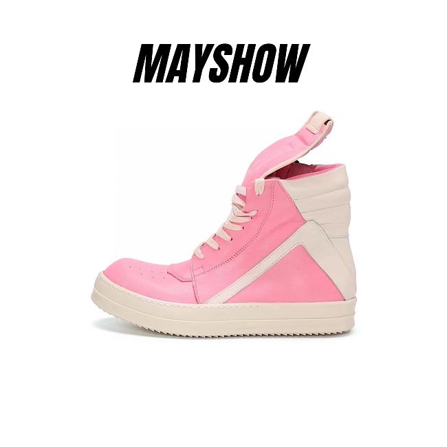 Rick Owens Geobasket High Top Pink  - 1