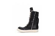 Rick Owens Leather Sneaker Boots in Black - 3