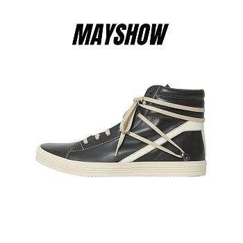 Rick Owens Geothrasher High Black Leather - RU18S5864