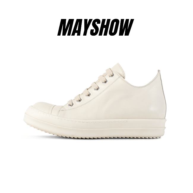 Rick Owens Strobe Low Top Milk - 1