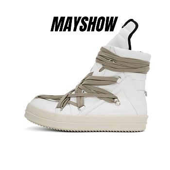 Rick Owens Tonal Tecuatl Geobasket White 