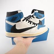  Air Jordan 1 High Travis Scott Fragment Military Blue  - DH3227-105 - 2