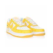 Louis Vuitton Nike Air Force 1 Low By Virgil Abloh Yellow White AEU3BM16M693-3308-8 - 3