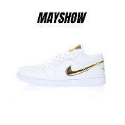 Air Jordan 1 Low White Metallic Gold - CZ4776-100 - 1