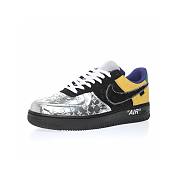 Louis Vuitton Nike Air Force 1 Low By Virgil Abloh Black Metallic Silver - AEU3BM16M693-3308-6 - 3