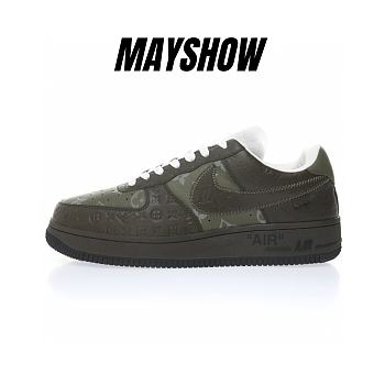 Louis Vuitton Nike Air Force 1 Low By Virgil Abloh Khaki AEU3BM16M690-MS7108