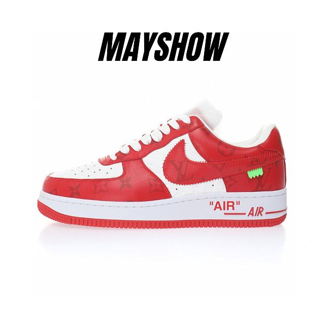 	 Louis Vuitton Nike Air Force 1 Low By Virgil Abloh Red AEU3BM16M693-3308-2 - 1