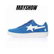 A Bathing Ape Bape Sta Low Blue Suede - 001FWH201047_BLU - 1