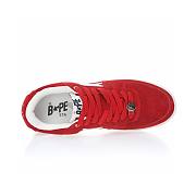 A Bathing Ape Bape Sta Low Red Suede - 001FWH201047_RED - 3