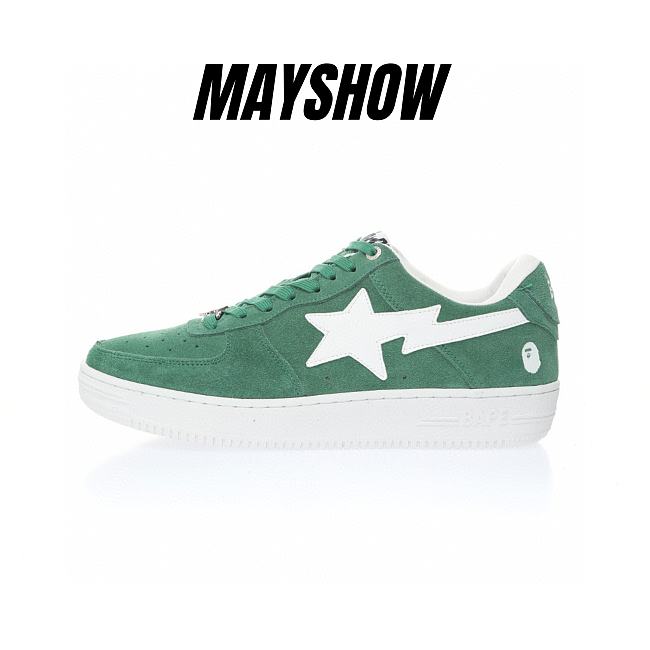 A Bathing Ape Bape Sta Low Green Suede - 001FWH201047_GRN - 1