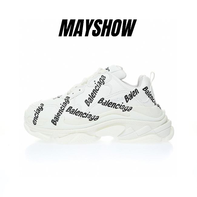 Balenciaga Triple S Logotype White - 536737W2FAB9010 - 1