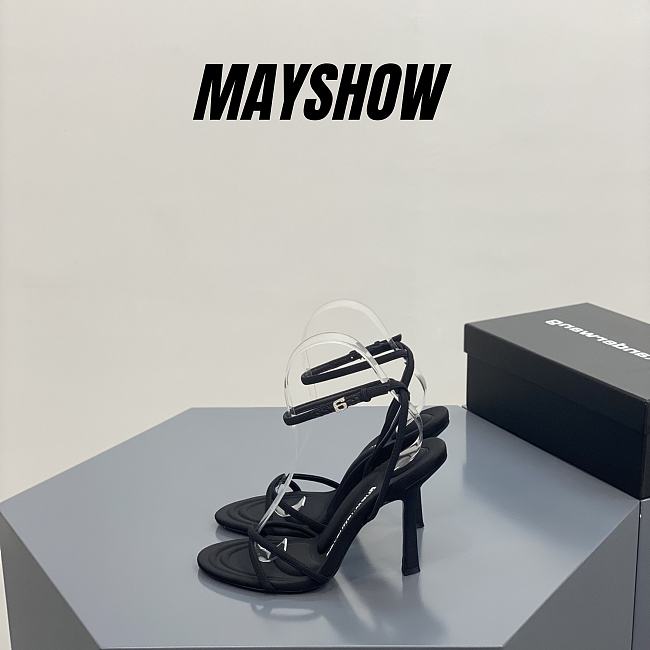 	 Alexander Wang dahlia 105 sandal in black nylon - 1