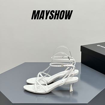 	 Alexander Wang dahlia 50 sandal in white capretto