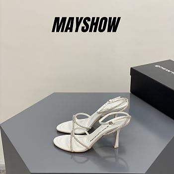 	 Alexander Wang dahlia 85 sandal in white crystal