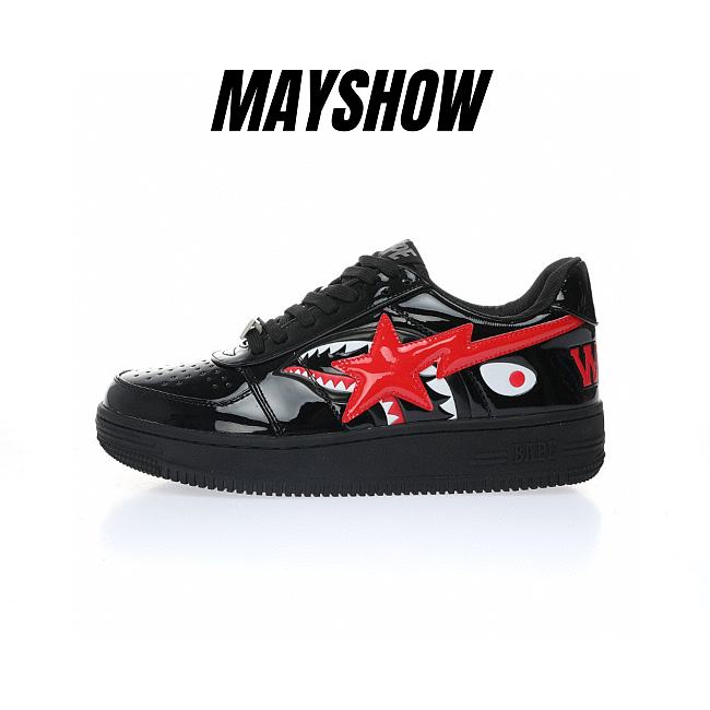 A Bathing Ape Bape Sta Low Shark Black - 1H30-191-012-BLK - 1