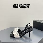 	 Alexander Wang julie 85 scrunchie slingback heel in white satin - 1