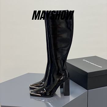 Alexander Wang mascha stretch-vinyl knee high patent boot