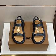 Burberry Brown Monogram Motif Leather Sandals - 2