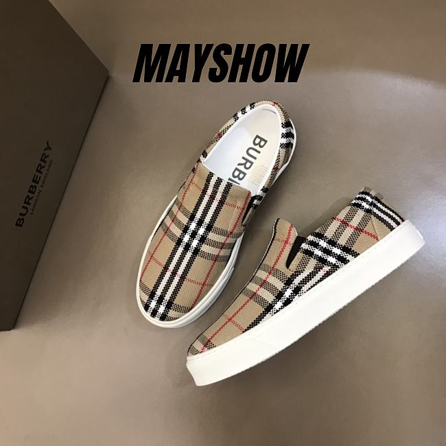 Burberry Check Print Slip On  - 1