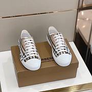 Burberry Logo Print Vintage Check Cotton Sneakers Archive Beige - 5