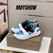 	 Burberry Ramsey Blue Check Sneaker - 1